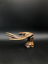 Holz Skulptur Hand Ringhalter Pfeifenhalter