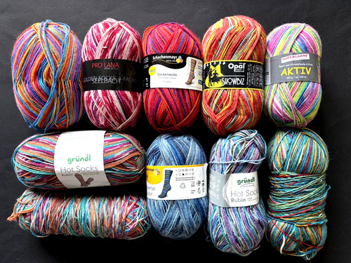 Wollreste sockenwolle 10x - sockenwolle,
