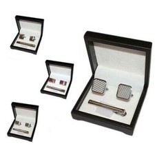 Manschettenknöpfe Krawattennadel Set Edelstahl silber gold matt glänzend Hemd