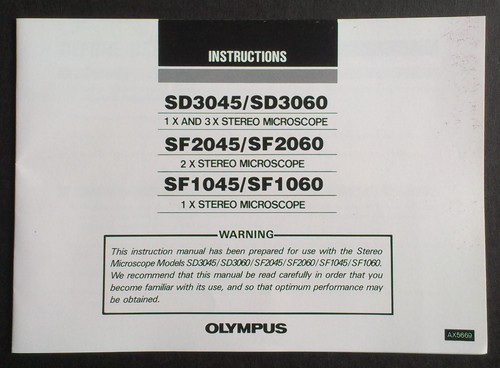 Olympus instructions sf - olympus, sd