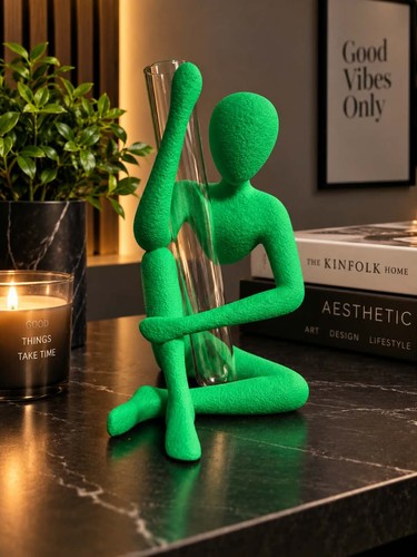 Moderne deko vase grün - deko-vase, –