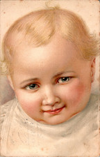 AK KIND KINDER GESICHT VON BABY KLEINKIND COL. 1913