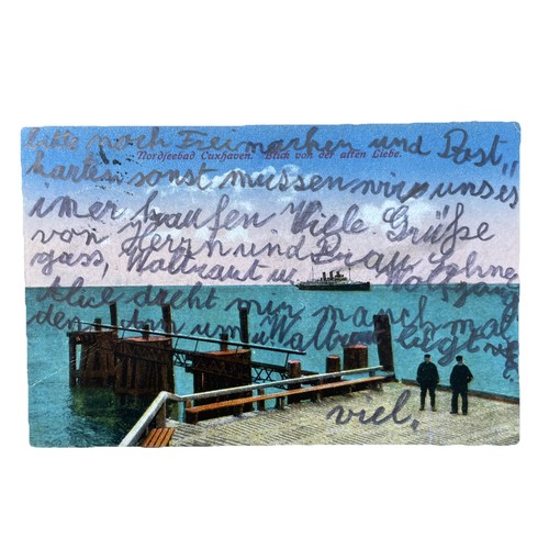 Postkarte cuxhaven blick - postkarte,
