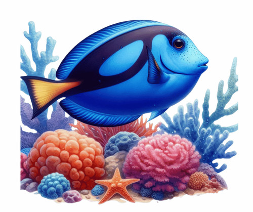 Blue tang fisch vinyl - tang,