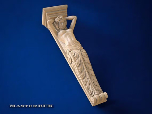 Holzkonsole karyatide - karyatide, |