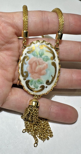 Vintage handgemalte rose - handgemalte, pink