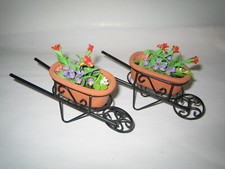 Reutter , 2 Schubkarren, Puppenhaus, 1:12, Deko, Selten