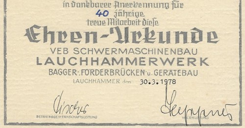 üü302 urkunde ddr 1978 - ÜÜ302,