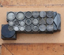 Vignetten Stempel Bleiornamente Handsatz Stempel abstrakt geometrisch Schmuck !!