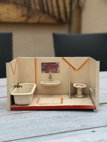 Antikes puppenhaus badezimmer - antikes,