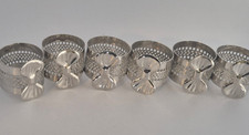 Serviettenringe versilbert vintage 6x Serviettenringe mit Schleife guter Zustand