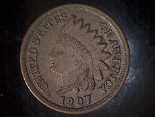 USA - 1 Cent  1907 - Indianer - Kupfer - vz