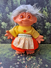 TROLL Gnom Zwerg Zaubertroll ? graue Haare ?Oma Troll ?VINTAGE 70er ?