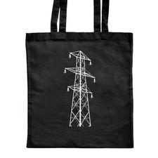 'Electric Pylon' Classic Black Tote Shopper Tasche (ZB00022018)