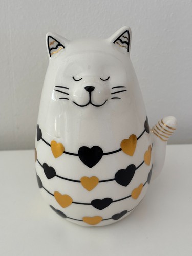 Deko katze 13cm figur aus - deko,