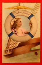 ✔️ Original AK Alte Romantische Vintage Karte. Fotochromie, 1940-1960