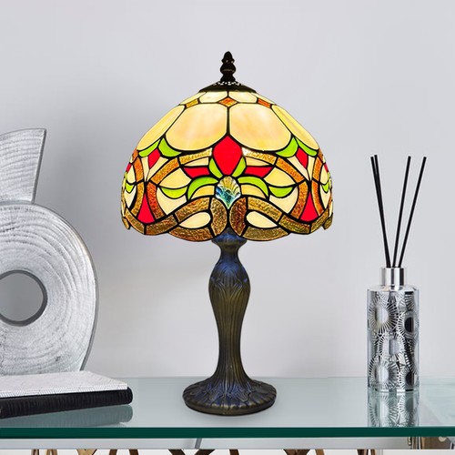Antike mehrfarbige tischlampe - mehrfarbige,