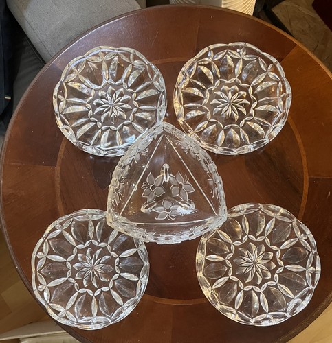 Vintage glasschalen set glas - vintage,