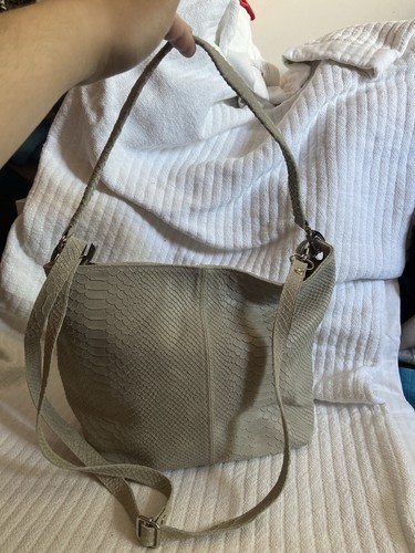 Neu leder tasche grau - neu,