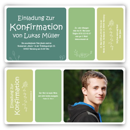 Konfirmation einladungskarten - konfirmation,