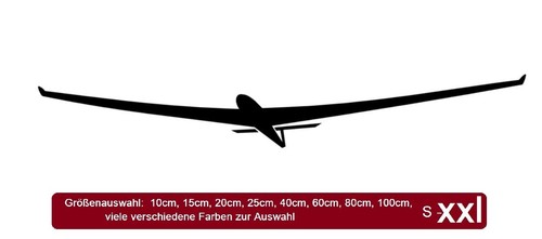 Segelflugzeug aufkleber xxl - segelflugzeug,