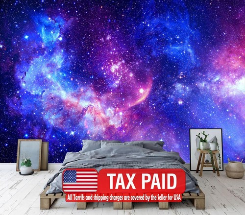 Galaxy stars violet - violet, azure