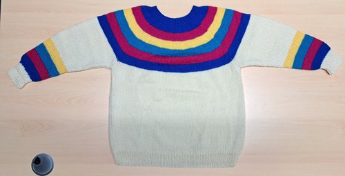 Pullover colored white - "colored, white"