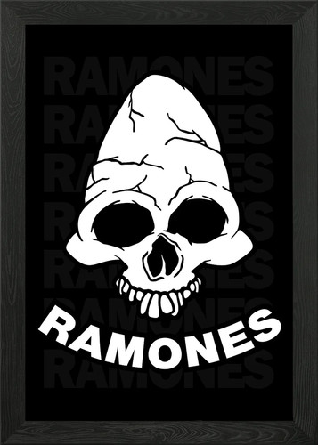 Ramones totenkopf gerahmtes - ramones,