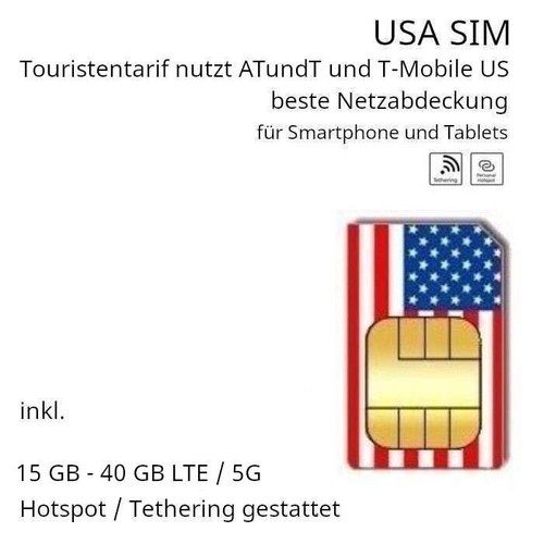 Usa daten sim - sim, touristen