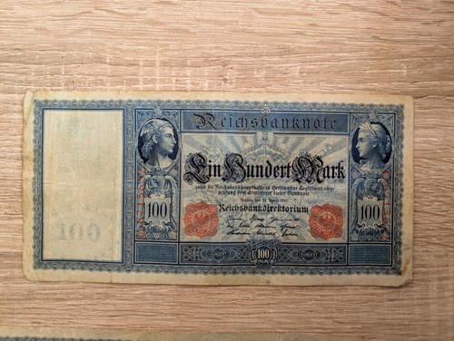 Reichsbanknote 100 mark - reichsbanknote, (1910)