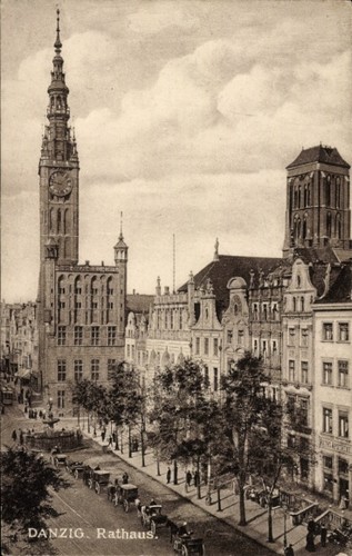 Gdańsk danzig rathaus - ak,