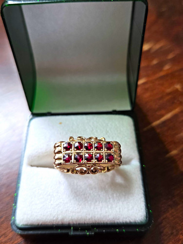 Ring karat gelbgold rubin - 8,