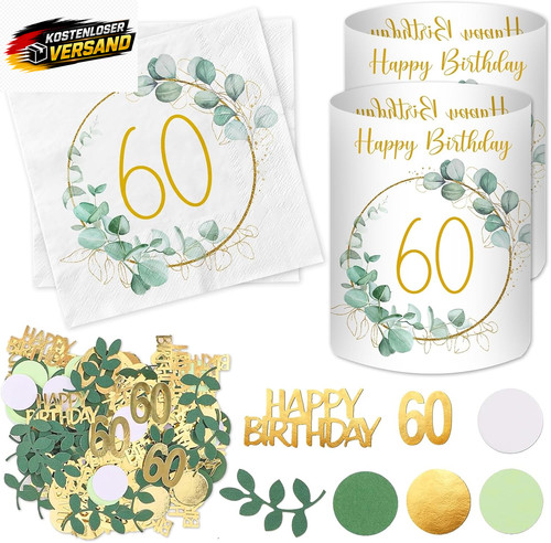 Deko set für geburtstag - für, 60.
