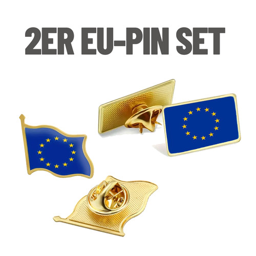 Pin fahne europäische - 2x,