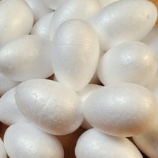 Styropor eier 4 cm - 6,5, weiß