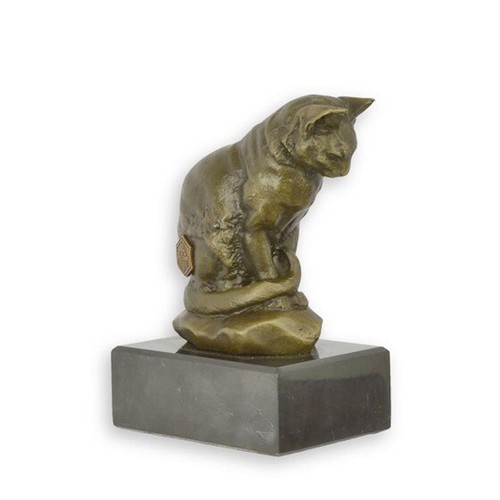 Skulptur figur bronze katze - figur,