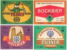 Ddr bieretiketten bautzener - ddr,