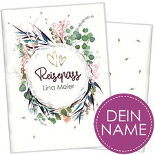 Reisepasshülle mit name - reisepasshülle,