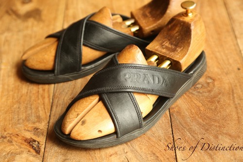 Prada schwarz leder - leder, sandalen