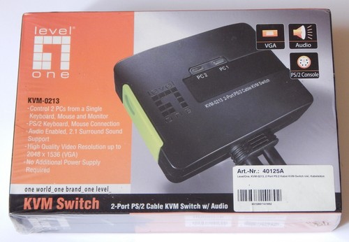 Level one port kvm switch - one, 2-port