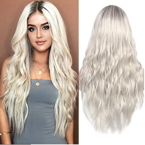 Platinblond locken perücke - perücke, 22