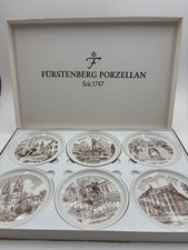 Fürstenberg Porzellan Sammel Teller Set Offenburg Motive 6 Stück im Etui Vintage