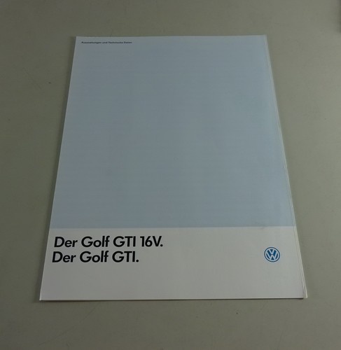 Prospekt golf gti 16 - prospekt, vw