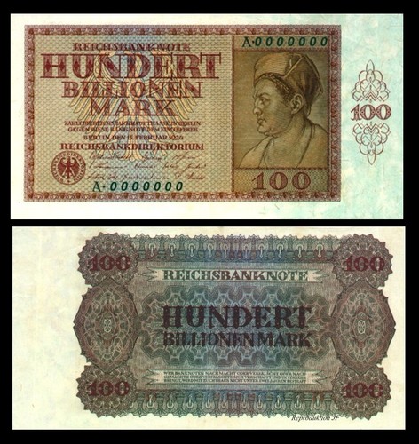 Reichsbanknote 100 billionen - reichsbanknote,,