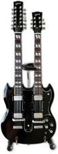 Guns N' Roses - Axe Heaven Slash Gibson 1966 EDS-1275 Doubleneck Aged Black Mini