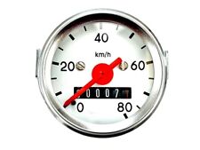 Hercules Tacho weiß 48mm Mofa Prima M 2 3 4 5 Optima Moped Tachometer 80km/h NEU