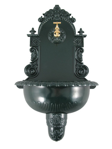 Wand brunnen aluminium wiener - brunnen,