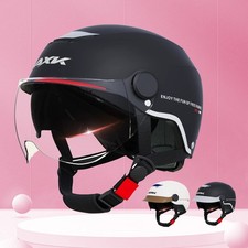 Rollerhelm Helm Motorradhelm Weiß/schwarz 3C 54-61CM NEU Jethelm mit Klappvisier