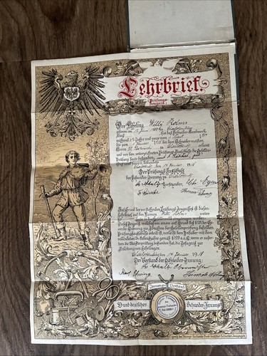 Alter lehrbrief 1918 - j1-,