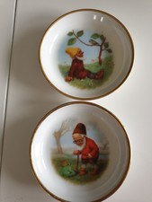 2 ALTE SCHÄLCHEN MIT ZWERGEN